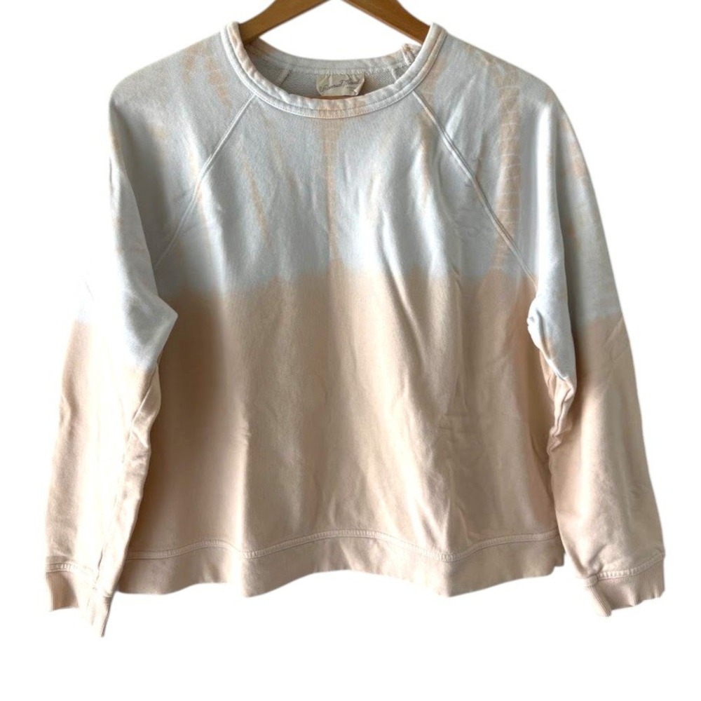 Universal Thread Raglan Tie Dye Sweatshirt Womens L Peach White Cotton Pullover